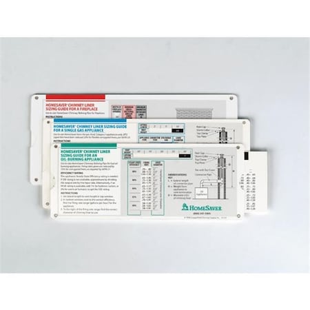 Integra Miltex American Slide Chart Corp.  HomeSaver Gas Liner Sizing Guide 98710